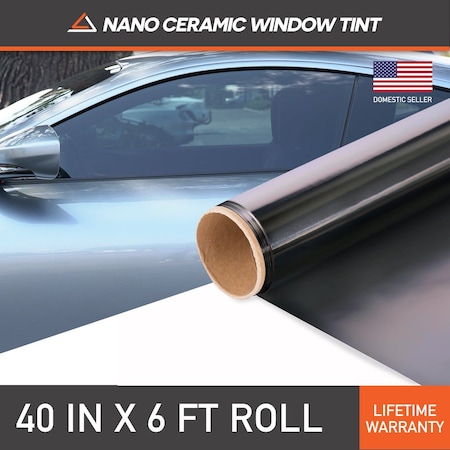 Motoshield Pro Nano Ceramic Tint Film 40 Inch x 72 Inches Uncut Window Tint Roll (5%) 430-401